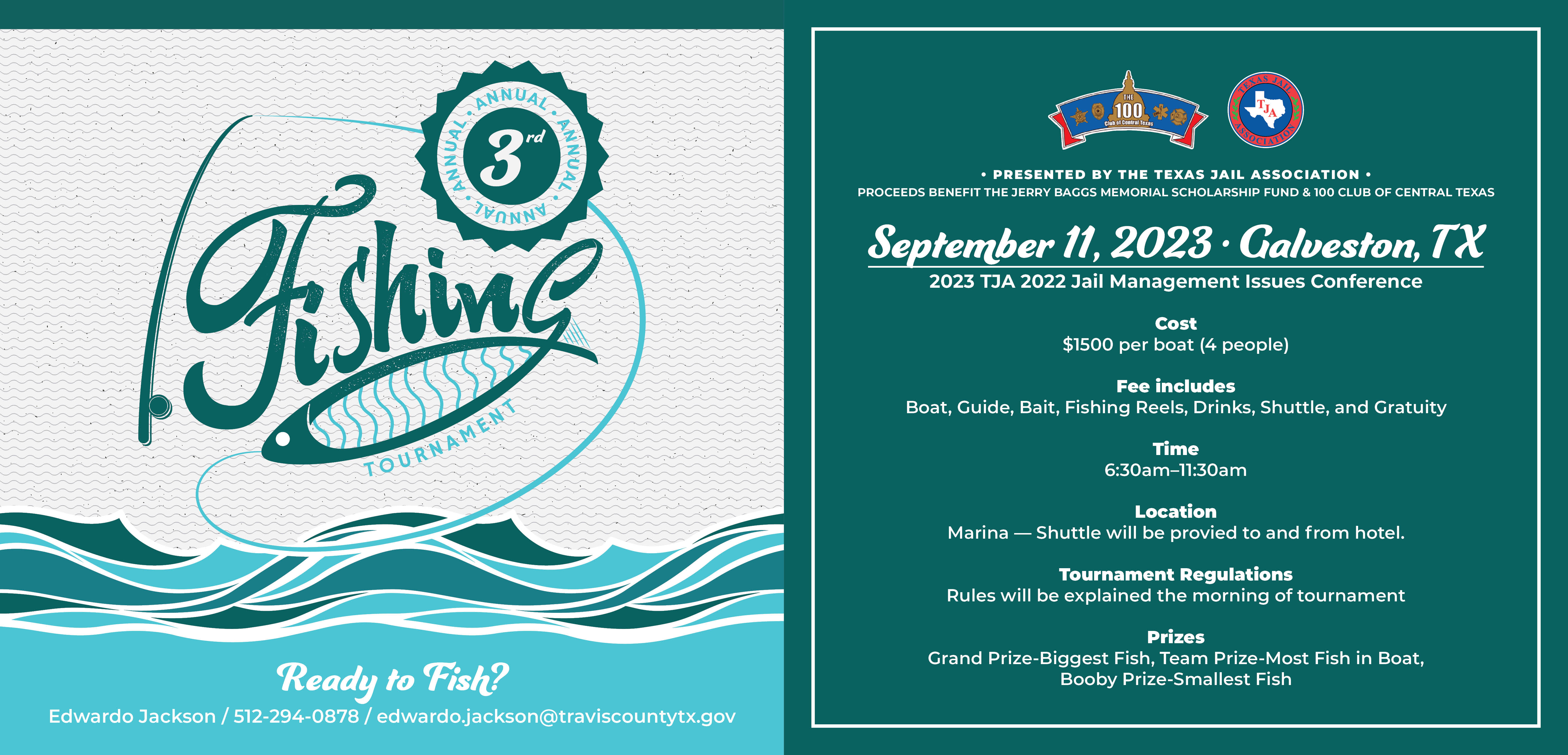 Texas Jail Association Fishing Tournament - September 11, 2023, Galveston, TX
